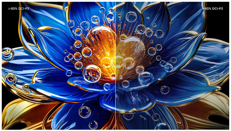 93% DCI-P3 Εξαιρετικά υψηλή γκάμα χρωμάτων