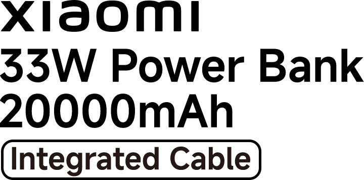 Xiaomi 33w Power Bank 20000mah Integrated Cable